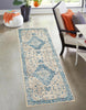 Daria Blue Rug 2'8" x 8'2" | Tapis de Couloir Traditionnel Daria 2'8" x 8'2" en Bleu