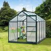 Outsunny 6.2' X 8.3' X 6.6' Clear Polycarbonate Greenhouse Large Walk-in Green House Garden Plants G|Outsunny 6'x8'x7' Entree Jardin Serre Polycarbonate Panneaux Plantes Fleur Croissance Abri Exterieur
