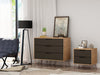 Rockefeller Mid-Century Modern 2-Piece Dresser Set in Gray | Ensemble de commode 2 pieces Rockefeller style milieu du siecle en gris