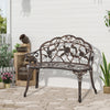Outsunny 40" Outdoor Garden Bench For Backyard, Porch, Balcony, Bronze