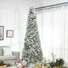 Homcom 9ft Snow Artificial Christmas Tree With Pine Cone, Red Berry|Homcom Arbre De Noel Artificiel De Neige De 9 Pieds