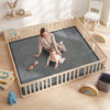 Qaba Baby Play Mat for Floor, 1.2" Thick, 71" x 59" Extra Large Tummy Time Mat, Water-Resistant, Non-Slip Backing Safe for Crawling Playing, Dark Grey