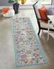 Jasmine Blue Rug 2'8" x 8'2" | Tapis de Couloir Traditionnel Jasmine 2'8" x 8'2" en Bleu