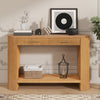 Olivia 47.25“ Modern Sofa Table with Storage and Drawer - Brown | Console moderne Olivia 120 cm avec rangement et tiroirs - brune