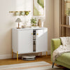HOMCOM Sideboard with Fluted Doors, 32" Modern Buffet Cabinet, White