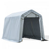 Outsunny 8'x6' Outdoor Storage Shelter With Roll Up And Zipper Door|Outsunny 8'x6' Abri de rangement extérieur avec porte enroulable et à fermeture éclair