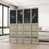 Homcom 4 Panel Room Divider With Chalkboard Folding Privacy Screen|Homcom Separateur De Piece A 4 Panneaux Avec Tableau Noir
