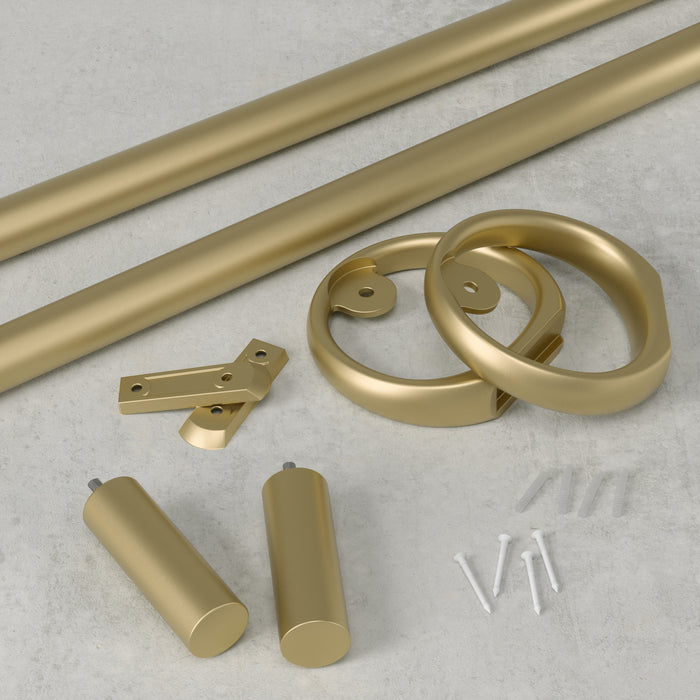 Umbra Ringlet Gold Expandable 1\" Curtain Rod - 42\"-120\" 
