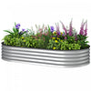 Outsunny Raised Garden Bed, 6' x 3' x 1' Galvanized Planter Box, Silver
