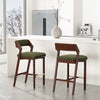 Patricia Modern Wood Upholstered Barstool in Turtle Green - Set of 2 | Tabouret de bar moderne en bois Patricia avec revetement en tissu vert tortue - Lot de 2