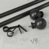 Umbra Bolas Matte Black Expandable 1" Curtain Rod - 36"-72" | Tringle à rideaux extensible Bolas de Umbra noir mat de 1 po - 36 po à 72 po