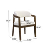 Sophia Dining Arm Chair with Rubberwood Frame Set of 2,Walnut Dining Chair | Sophia Ensemble de 2 chaises de salle a manger avec accoudoirs et structure en bois de caoutchouc, noyer