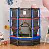 Outsunny Φ55" Kids Trampoline With Enclosure Net Steel Frame Indoor Round Bouncer Rebounder Age 3 To|Outsunny Trampoline Pour Enfants Φ55" Avec Filet, Cadre En Acier, Rebondeur Rond D'interieur, Age 3