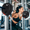 Soozier Set Of 4 1-inch Weight Plates With 3 Grips, 2 X 17lbs + 2 X 11lbs