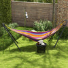 Outsunny Hammock Stand With Adjustable Chains & Hooks, Net Stand, Black|Outsunny Support Hamac Avec Chaines Et Crochets Reglables, Noir