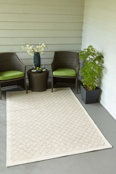 Eve Contemporary 5'0\" x 7'6\" Area Rug in Brown Indoor Area Rug
