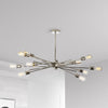 Dainolite Nebraska 10 Light Horizontal Pendant Burnished Chrome Finish Lamp|Luminaire suspendu horizontal Nebraska de Dainolite avec fini chromé poli et 10 ampoules