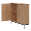 Nordika Slim 2-Door Storage Console Accent Cabinet - Light Walnut | Armoire décorative de rangement mince Nordika à 2 portes - noyer clair
