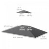 Outsunny Bbq Gazebo Canopy Replacement, 5'x8' Grill Gazebo Roof, Dark Grey