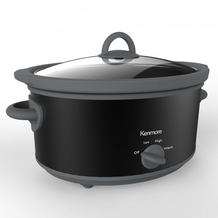 Kenmore Slow Cooker, 5 qt (4.7L), Easy to Use, Dial Control
