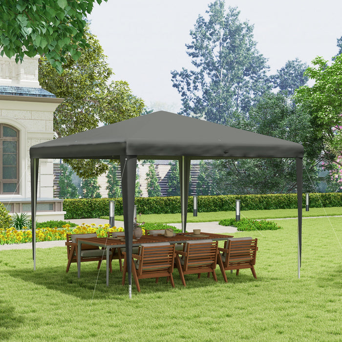 Outsunny Party Tent, Portable Gazebo Canopy Event Shelter Grey
