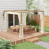 Outsunny 10 X 10 Ft Retractable Pergola Canopy With Netting Sidewalls|Outsunny 10 X 10 Ft Pergola Retractable Avec Parois Laterales En Filet