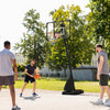 Soozier Portable Basketball Hoop W/ Wheels, Weighted Base, 115.4"-137.8"