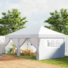 Outsunny 10'x20' Pop Up Tent Outdoor Easy Folding Gazebo Party Tent White