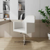 Pelo Modern Vegan Leather Swivel Lounge Chair in White - Set of 2 Accent Chair | Fauteuil pivotant moderne en cuir vegetalien Pelo, blanc - Lot de 2