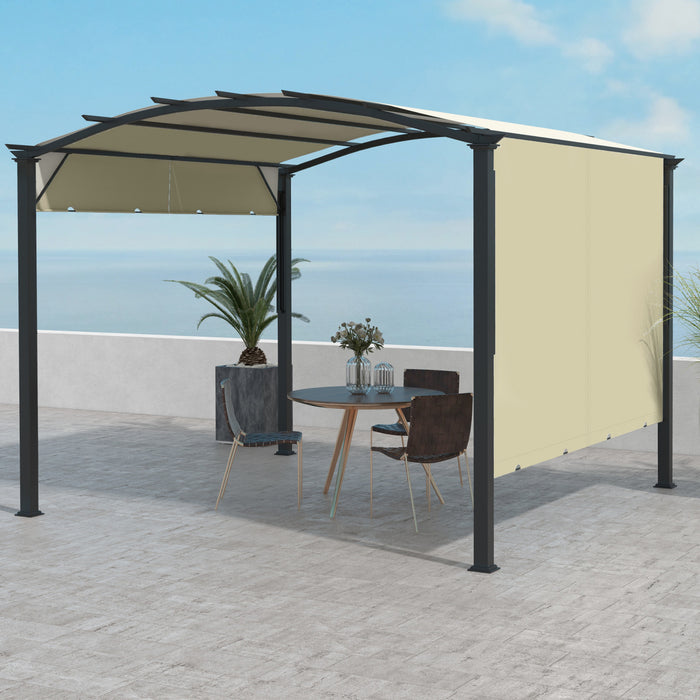 Outsunny 11' X 11' Retractable Pergola Canopy For Patio, Backyard, Beige