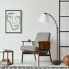 Dainolite Felix 1 Light Adjustable Floor Lamp Matte Black White Shade|Lampe à pied Felix réglable de Dainolite avec abat-jour blanc, fini noir mat et 1 ampoule