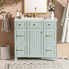 Norma 36" Solid Wood Bathroom Vanity With Ceramic Sink - Green | Norma Meuble-lavabo 36" En Bois Massif Avec Vasque En Ceramique - Vert