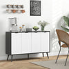 HOMCOM 47" Sideboard, Buffet Cabinet with Adjustable Shelves, Black