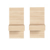 Nordika Milano Floating Nightstand Extension Panel Set Of 2 - Natural Blonde Oak|Ensemble 2 panneaux d’extension pour table de nuit flottante Milano Nordika - chêne blond naturel