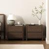Linda Modern 24" Nightstand in Walnut Brown (2-Drawer) - Set of 2 | Table de nuit moderne Linda 24" en noyer brun (2 tiroirs) - Lot de 2