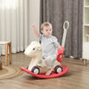Qaba Rocking Horse, 4 In 1 Baby Ride On Horse, Push Car, Sliding Car With Detachable Balance Board &|Qaba Cheval A Bascule 4 En 1 Pour Bebe, Voiture A Pousser, Voiture Coulissante Avec Planche D'equili