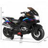 Costway 12v Kids Ride On Motorcycle Electric Motor Bike W/ Training Wheels & Light Black