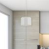 Dainolite Emilia 1 Light Pendant Matte White And Shade Lamp|Luminaire suspendu Emilia de Dainolite avec abat-jour, fini blanc mat et 1 ampoule