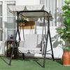 Outsunny 1-seat Patio Swing Chair With Adjustable Canopy And Cushions|Outsunny Balancoire De Patio 1 Place Avec Auvent Reglable Et Coussins