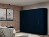 Mulberry Contemporary Modern 13-Piece Wardrobe Closet in Midnight Blue | Armoire contemporaine moderne Mulberry 13 pieces en bleu minuit