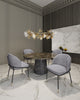 Flor Modern Metal Twill Weave Dining Chair in Gray - Set of 2 | Chaise de salle a manger Flor en metal moderne a tissage serge gris - Lot de 2