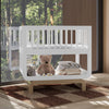 Storkcraft Santorini Deluxe 3-in-1 Convertible Bassinet - White/Driftwood Crib