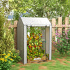 Outsunny Mini Greenhouse Portable Tomato Greenhouse with Vents, White