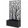 Outsunny Raised Garden Bed with Privacy Panel, Metal Planter Box