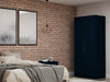 Mulberry Contemporary Modern 2-Piece Wardrobe Closet in Midnight Blue | Armoire contemporaine moderne 2 pieces Mulberry en bleu minuit