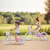 Costway 14" Kid's Bike With Removable Training Wheels & Basket For 3-5 Years Old Purple
