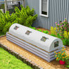 Outsunny Mini Greenhouse with Mesh Windows, Tunnel Growing Tent, White