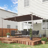 Outsunny Retractable Replacement Pergola Canopy For 10' X 13' Pergola, Pergola Cover Replacement, Co|Outsunny Auvent De Rechange Retractable Pour Pergola De 13,1 X 9,8 Pi, Housse De Rechange Pour Pergo
