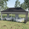 Outsunny 20' X 10' Pop-up Canopy Instant Tent Shelter W/ Roller Bag, Black|Outsunny 20' X 10' Tonnelle Gazebo Pliable Abri Tente Instantanee Avec Parois Laterales Amovibles, 4