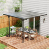 Outsunny 10' X 10' Outdoor Hardtop Pergola Polycarbonate Roof Gazebo Grey|Outsunny Pergola Exterieure A Toit Rigide En Polycarbonate Gazebo Gris